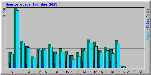 Hourly usage for May 2025