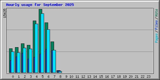 Hourly usage for September 2025