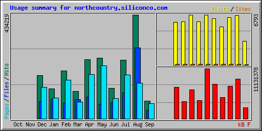 Usage summary for northcountry.siliconco.com